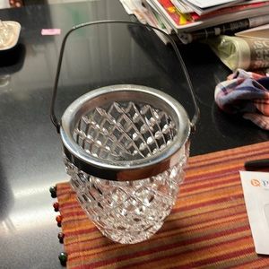 Vintage small glass Ice Bucket.